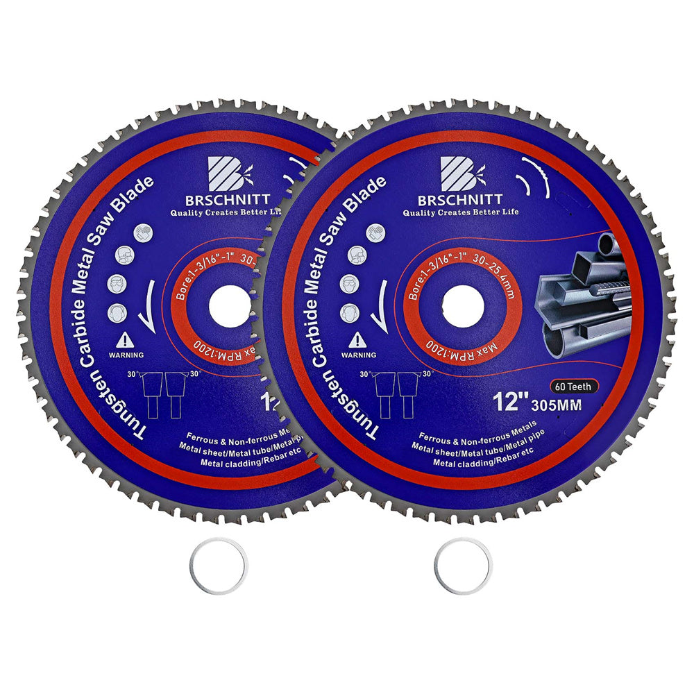 BRSCHNITT TCT Circular Saw Blade 165-365mm for Metal Pipe Cutting Stainless Steel Ferrous Materials