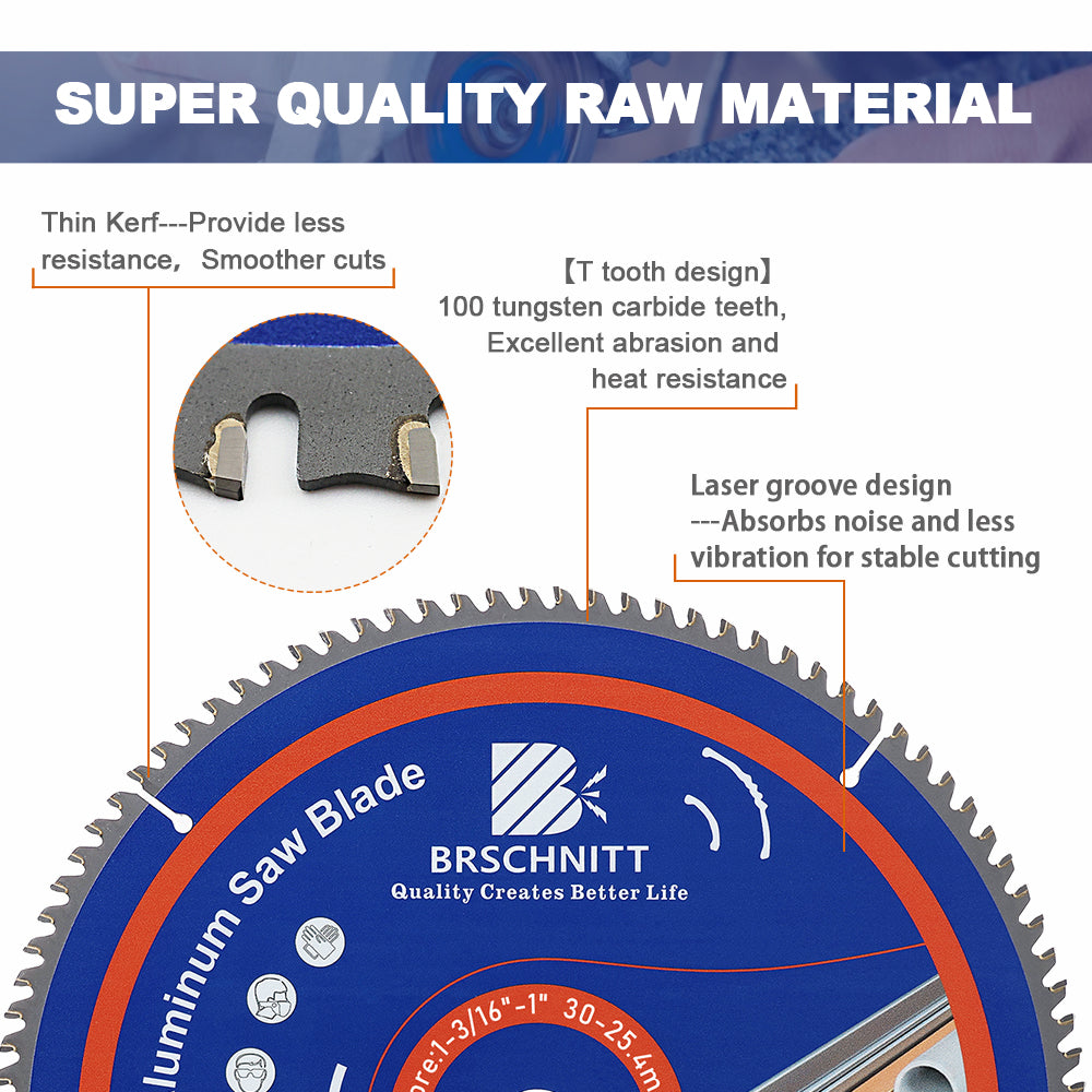 BRSCHNITT 1 Stück/2 Stück 184/255/305 mm Sägeblätter zum Schneiden von Aluminium-Kunststoff 
