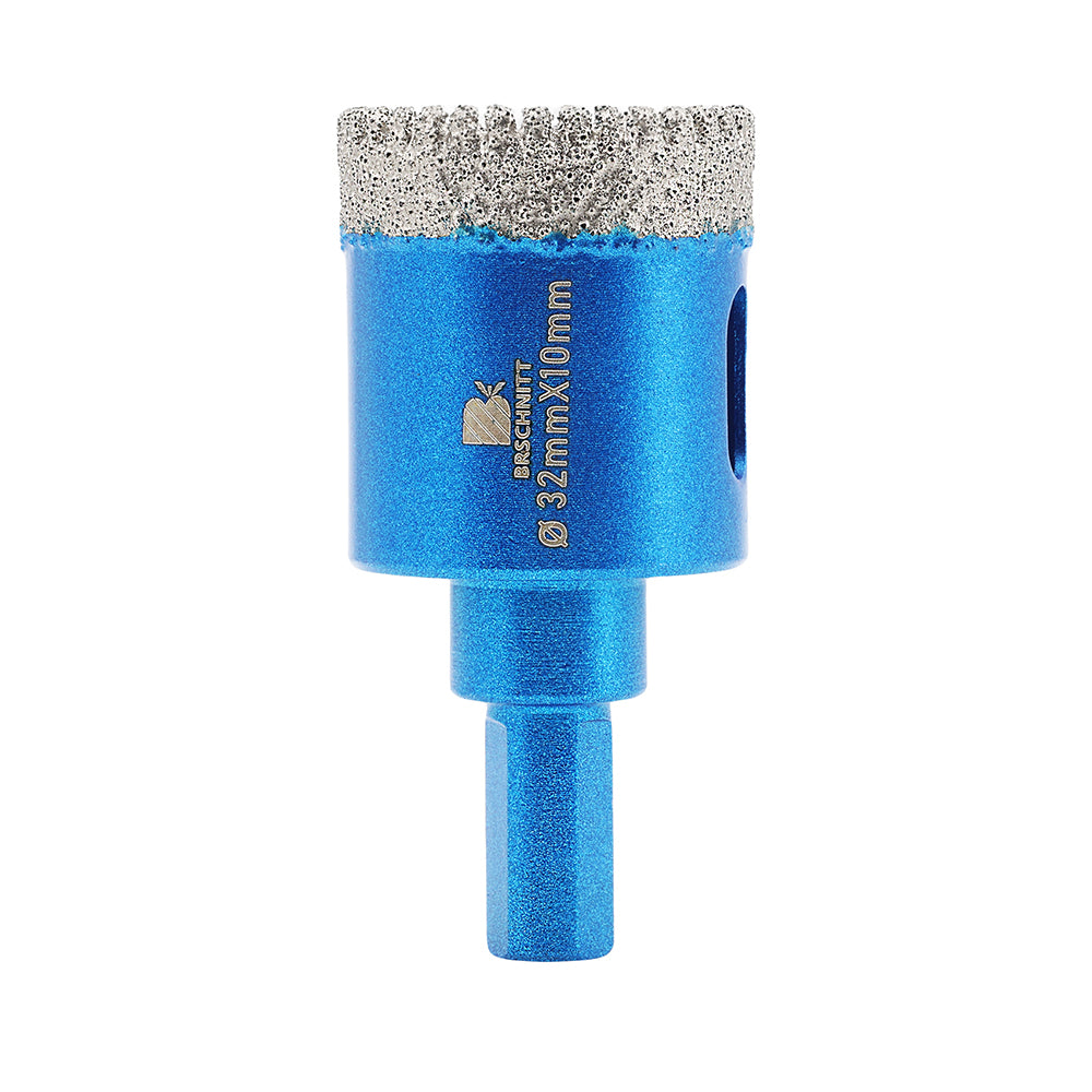 BRSCHNITT Triangle Shank Dry Diamond Core Drill Bit 20-65mm for Porcelain Tile Ceramic Granite Marble