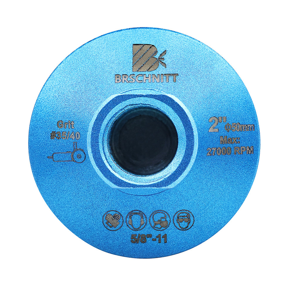 BRSCHNITT M14 & 5/8"-11 Diamond Flat Grinding Wheel 50mm for Rough Grinding Marble Quartz Granite