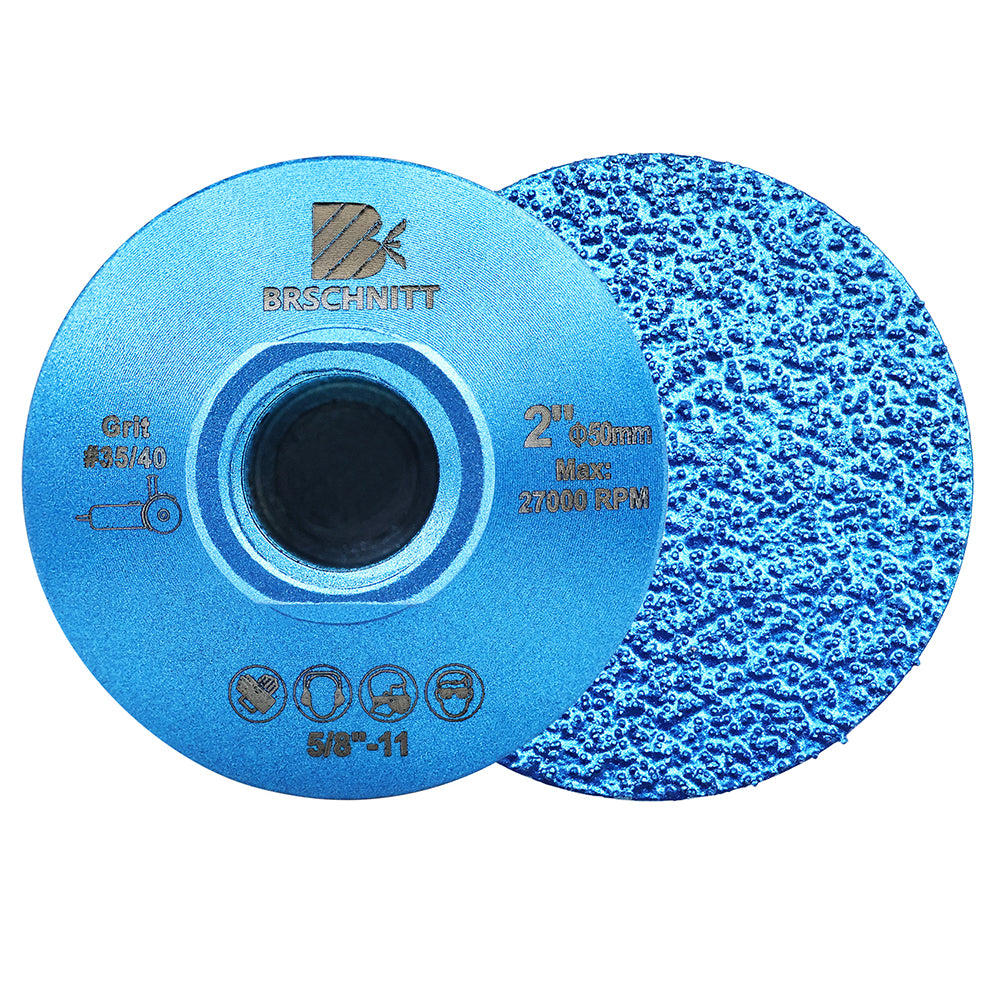 BRSCHNITT M14 & 5/8"-11 Diamond Flat Grinding Wheel 50mm for Rough Grinding Marble Quartz Granite