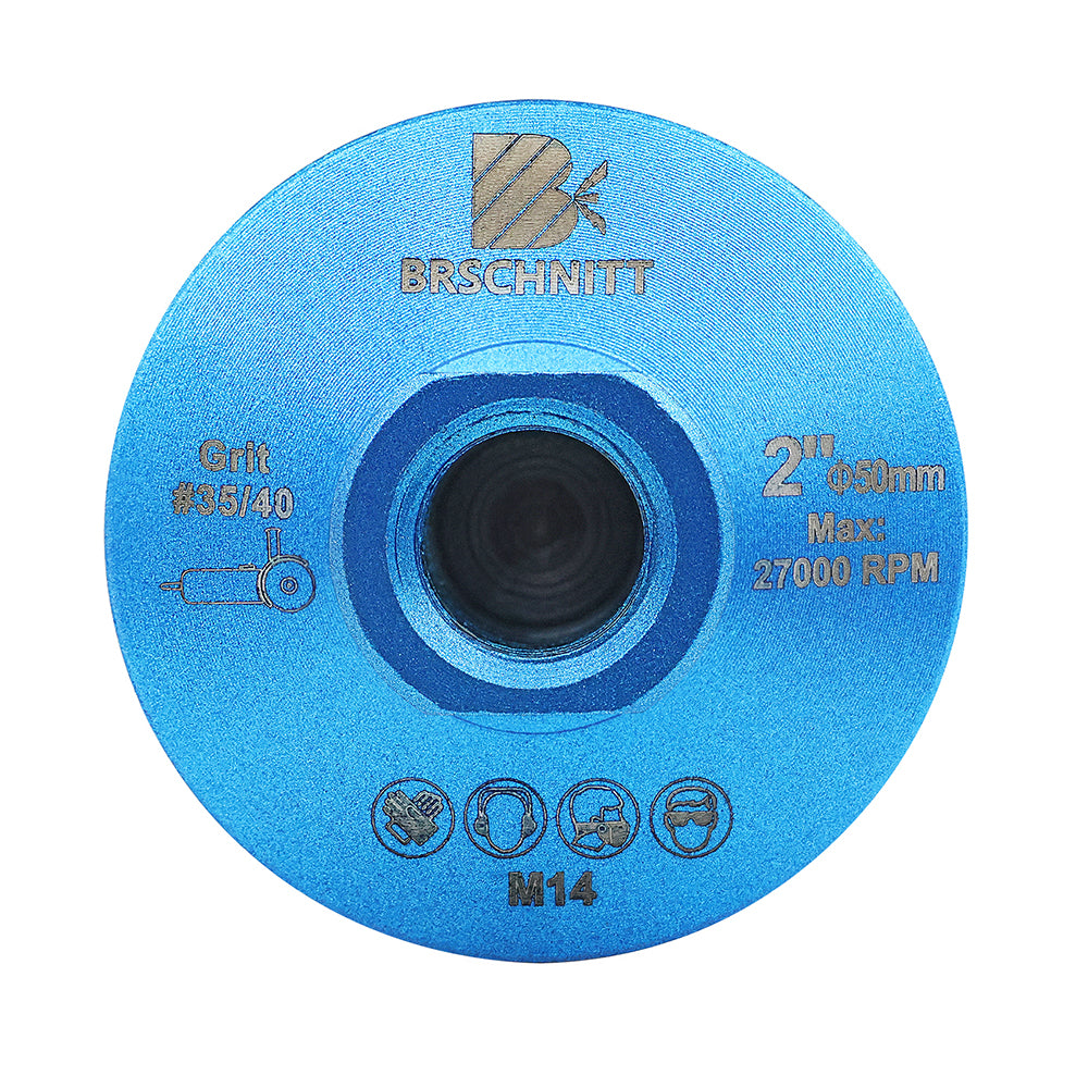 BRSCHNITT M14 & 5/8"-11 Diamond Flat Grinding Wheel 50mm for Rough Grinding Marble Quartz Granite