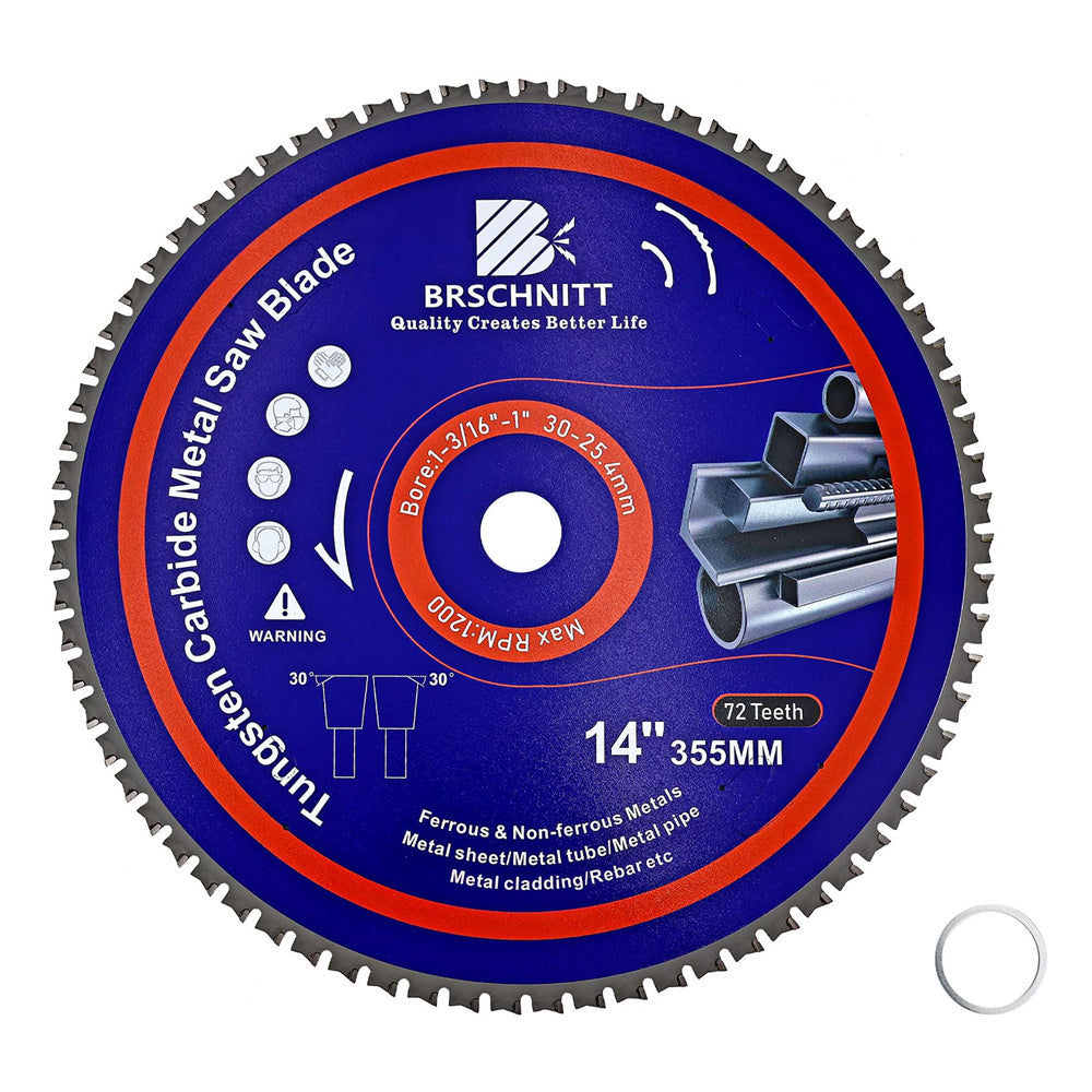BRSCHNITT TCT Circular Saw Blade 165-365mm for Metal Pipe Cutting Stainless Steel Ferrous Materials
