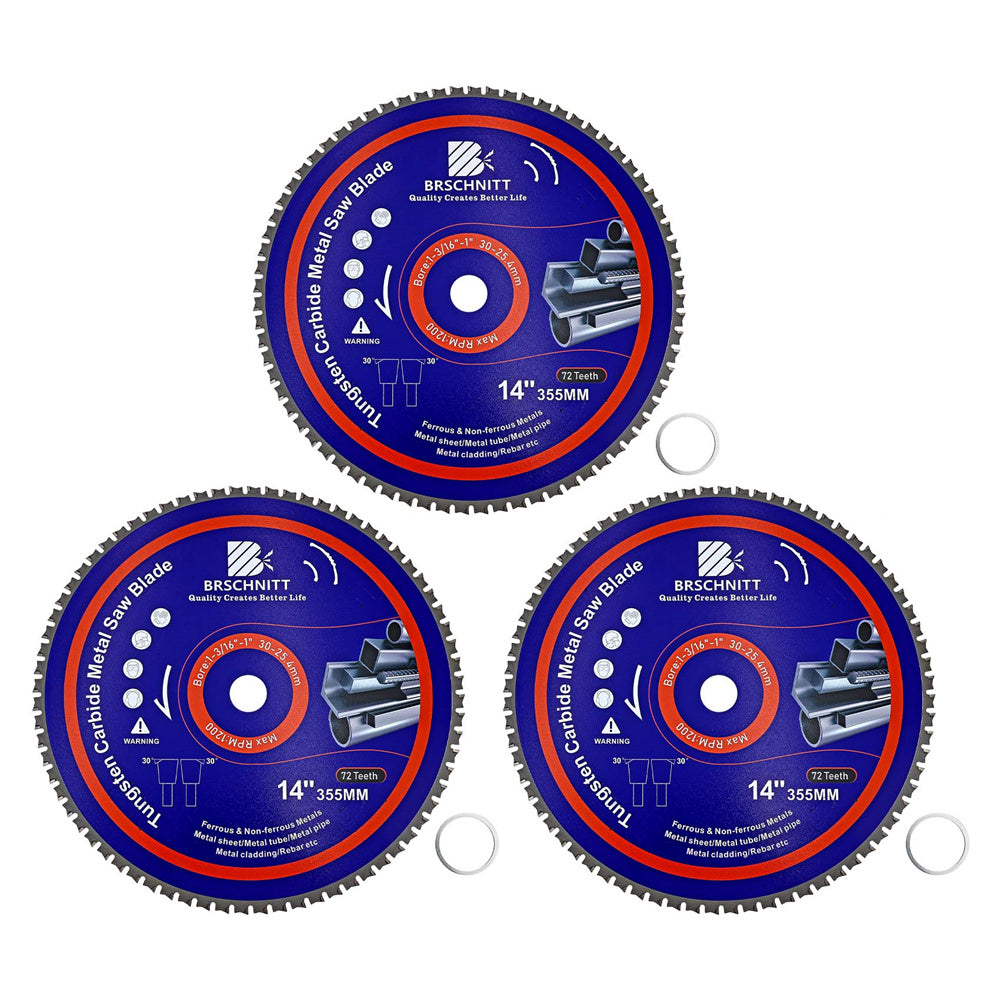 BRSCHNITT TCT Circular Saw Blade 165-365mm for Metal Pipe Cutting Stainless Steel Ferrous Materials