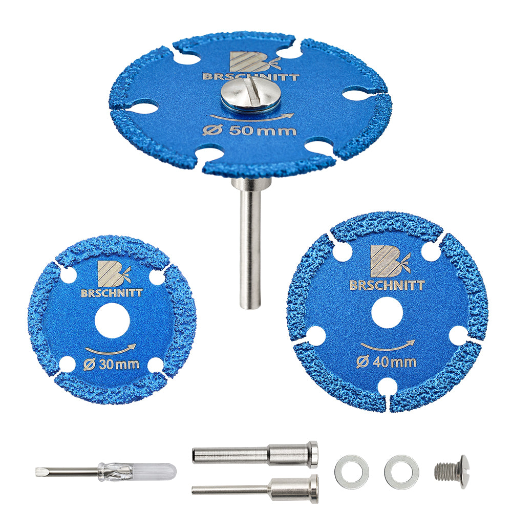 BRSCHNITT 30-50mm Mini Iron Cutting Disc Brazed Mini Saw Blade for Cutting Iron Mental
