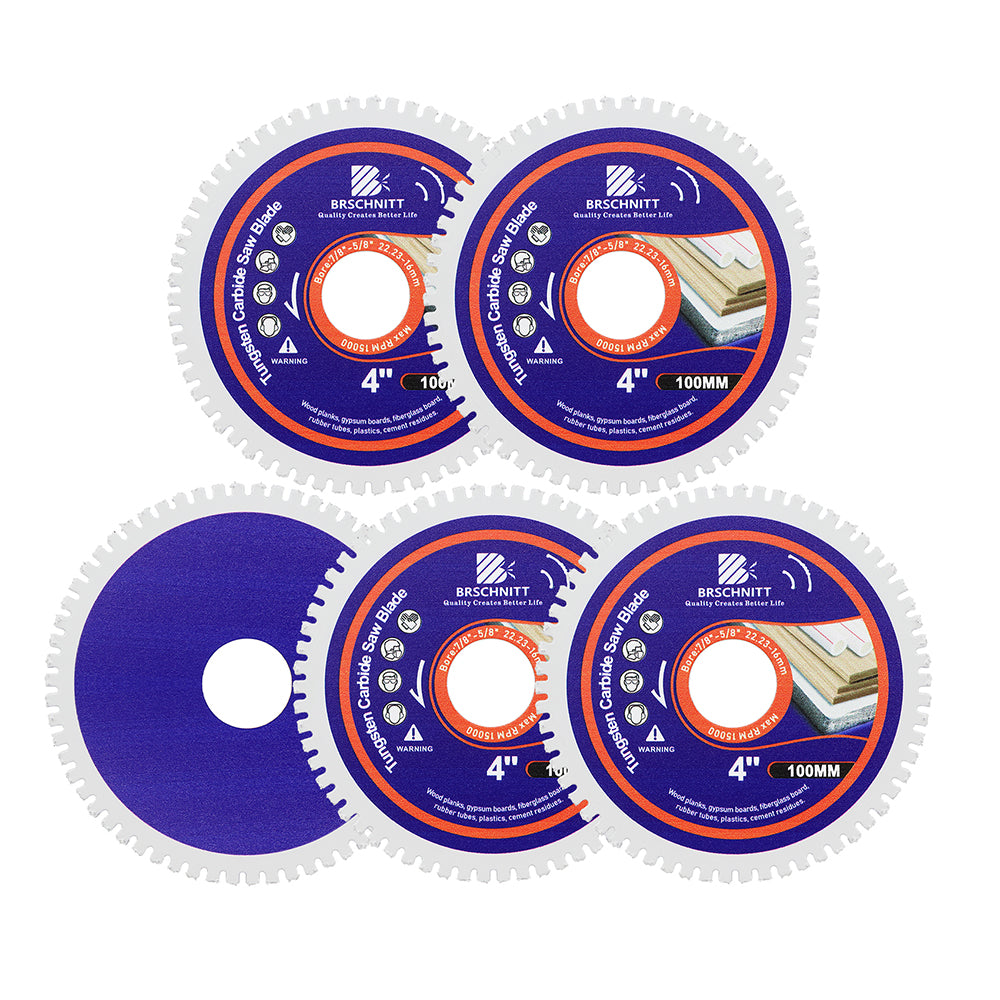 BRSCHNITT Brazed Carbide Saw Blade 75-125mm for Wood with Nails Plastic Rubber Cutting