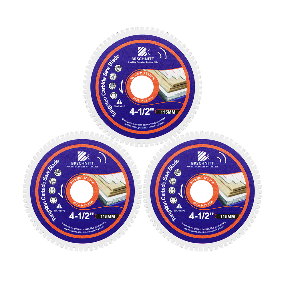 BRSCHNITT Brazed Carbide Saw Blade 75-125mm for Wood with Nails Plastic Rubber Cutting