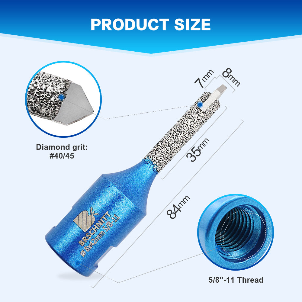 BRSCHNITT 5/8"-11 Thread 5/16" Diamond Tip Carbide Tuck Pointing Bit for Mortar Joint Removal