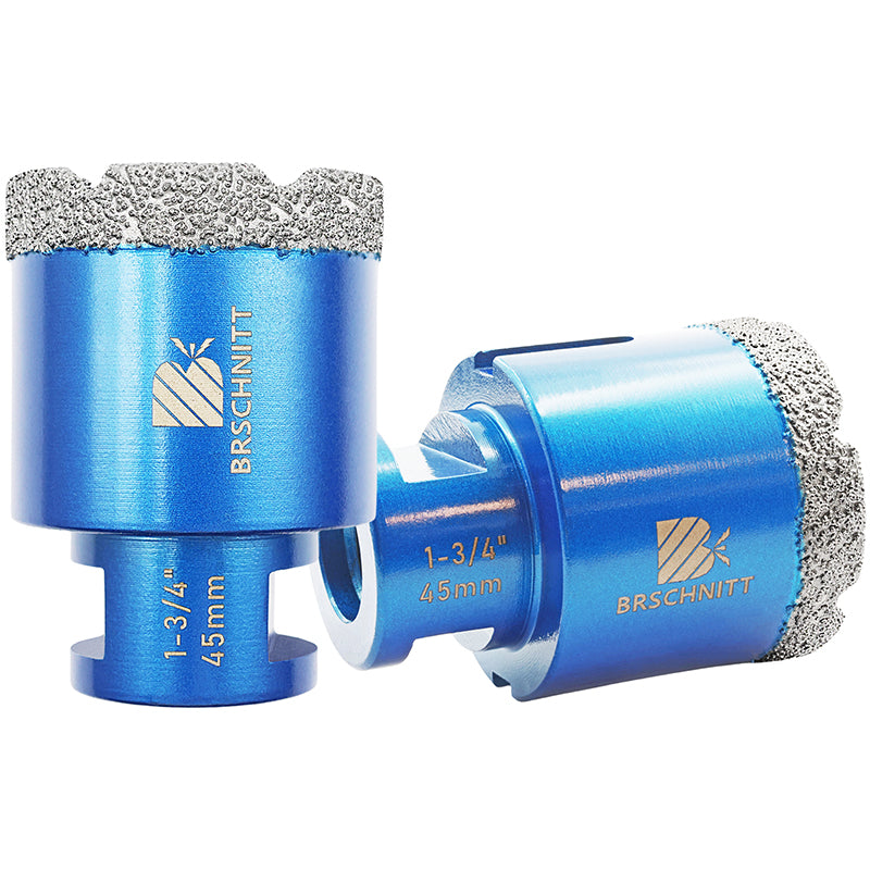 BRSCHNITT 5/8"-11 Thread Diamond Dry & Wet Hole Saw 1/4"-6" for Ceramic Porcelain Vacuum Brazed