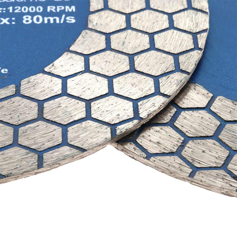 BRSCHNITT 2pcs 5inch/125mm Diamond Saw Blade Hexgonal  Cutting Grinding Double Sided Ceramic Tile Porcelain Marble Stone Cutting Disc