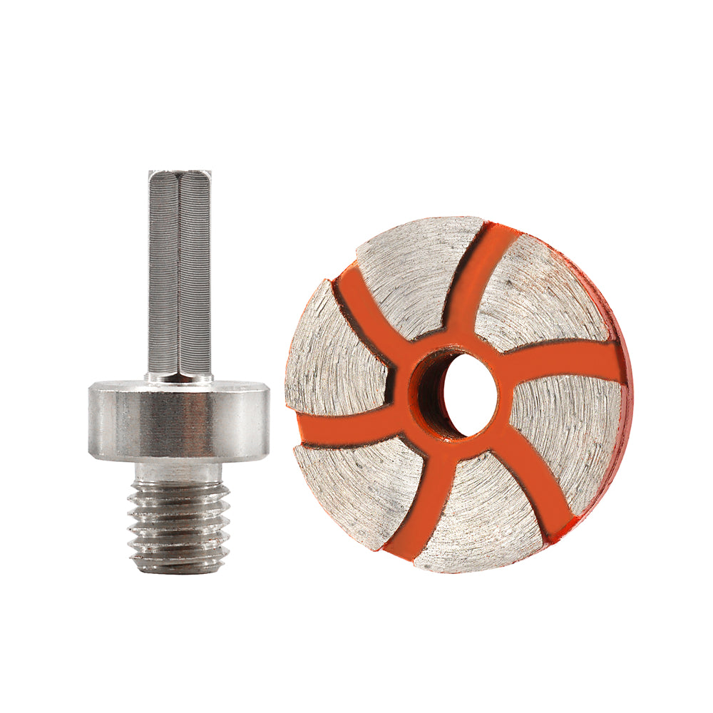 BRSCHNITT M14 & 5/8"-11 Diamant-Schleifscheibe Reinigungsscheibe 2 Stk. 35-58mm für Stein Marmor Beton