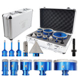 BRSCHNITT 11pcs 5/8”-11 Thread Diamond Drill Bit Set 6-100mm for Ceramic Tile Marble Granite