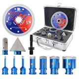 BRSCHNITT 10pcs 5/8“-11 Thread Diamond Drill Bit Set 6-100mm for Ceramic Tile Marble Granite