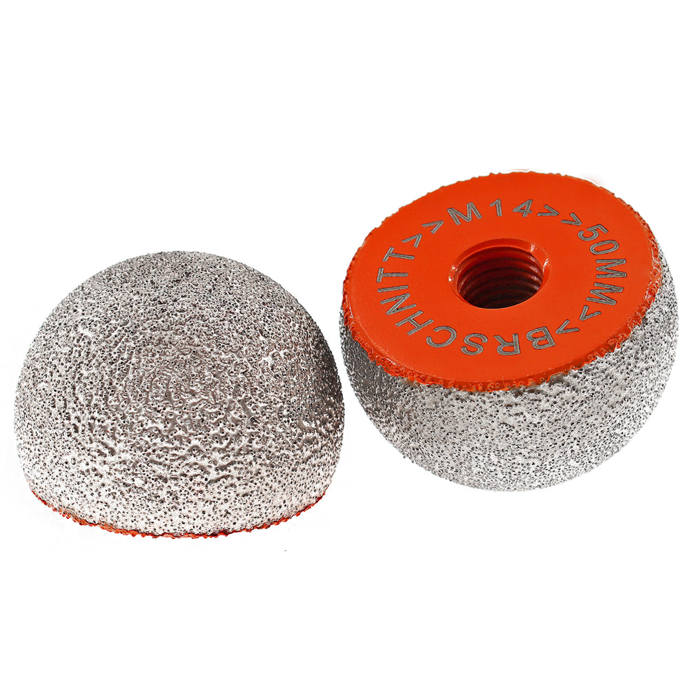 BRSCHNITT M14 & 5/8"-11 Diamond Mushroom Head Milling Bit 30-50mm for Pebble Marble Granite
