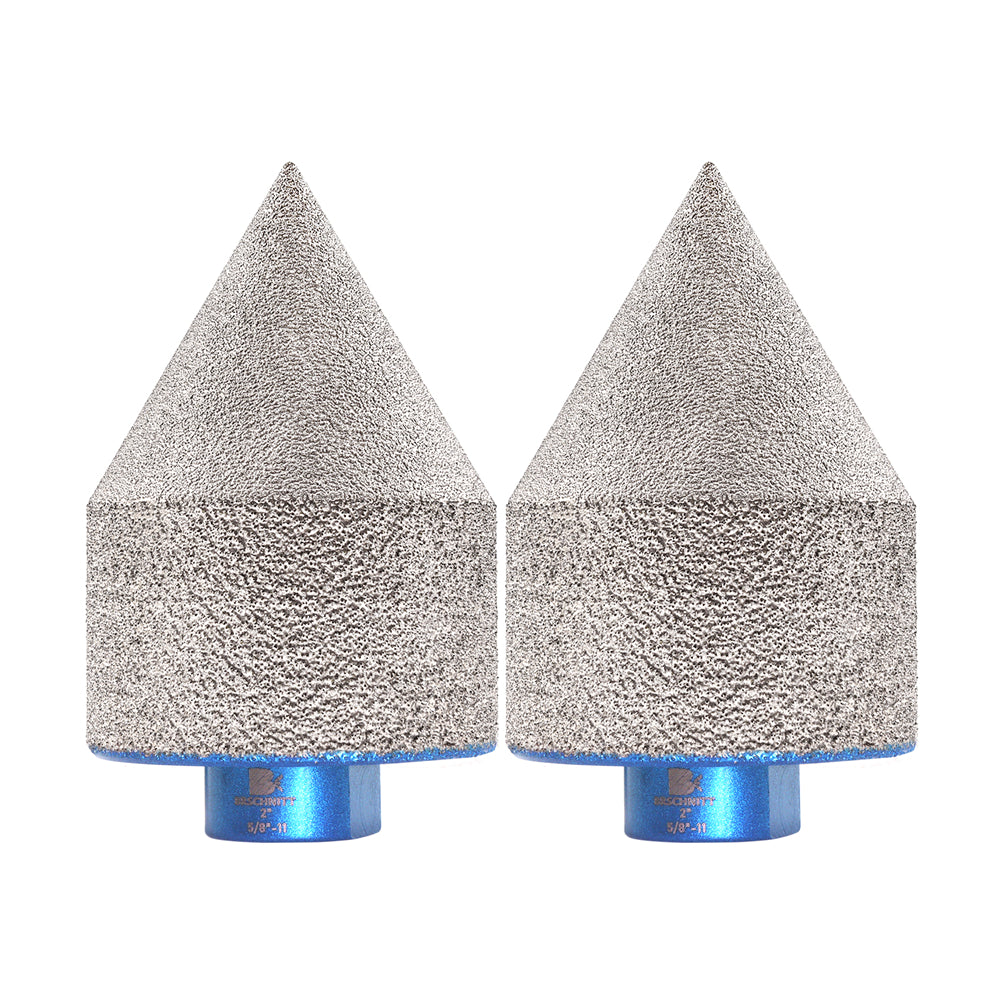 BRSCHNITT Diamant-Fasenfräser-Fingerbits, vakuumgelötet, 1 Stück, Durchmesser 20/25/35/50 mm, Formfräsen, Vergrößern von Fasenlöchern, Keramikfliesen, Granit