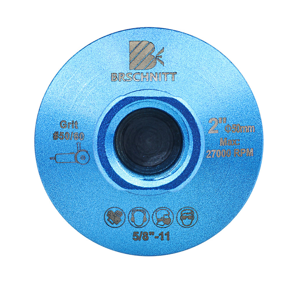 BRSCHNITT M14 & 5/8"-11 Diamond Flat Grinding Wheel 50mm for Rough Grinding Marble Quartz Granite