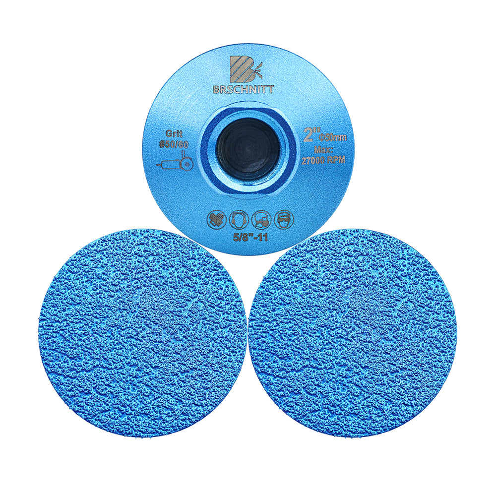 BRSCHNITT M14 & 5/8"-11 Diamond Flat Grinding Wheel 50mm for Rough Grinding Marble Quartz Granite