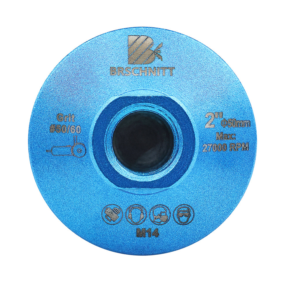 BRSCHNITT M14 & 5/8"-11 Diamond Flat Grinding Wheel 50mm for Rough Grinding Marble Quartz Granite