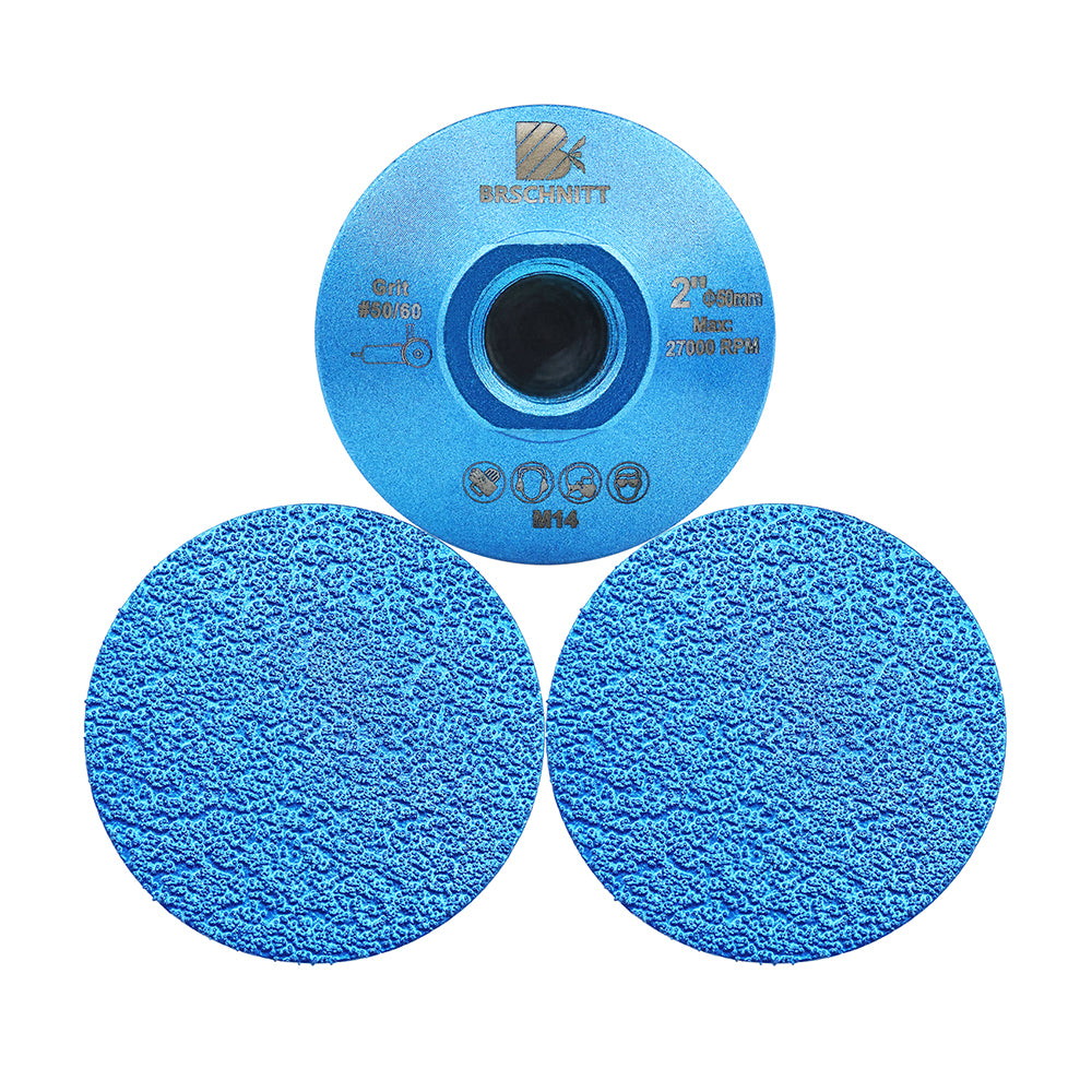 BRSCHNITT M14 & 5/8"-11 Diamond Flat Grinding Wheel 50mm for Rough Grinding Marble Quartz Granite