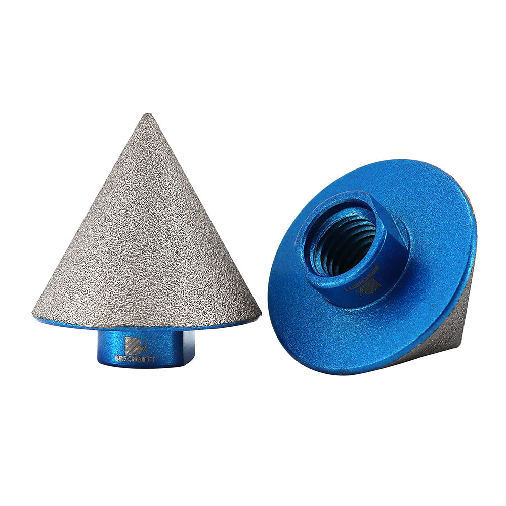 BRSCHNITT Diamant-Abschrägungsfräser, vakuumgelötet, 1 Stück, Durchmesser 20/35/50/82 mm, zum Vergrößern und Formen der Abschrägung vorhandener Löcher, Porzellan, Keramik, Fliesen, Marmor