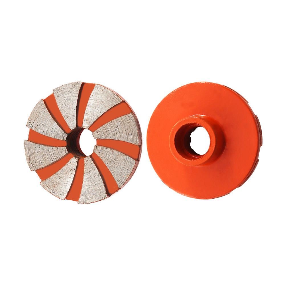 BRSCHNITT M14 & 5/8"-11 Diamant-Schleifscheibe Reinigungsscheibe 2 Stk. 35-58mm für Stein Marmor Beton