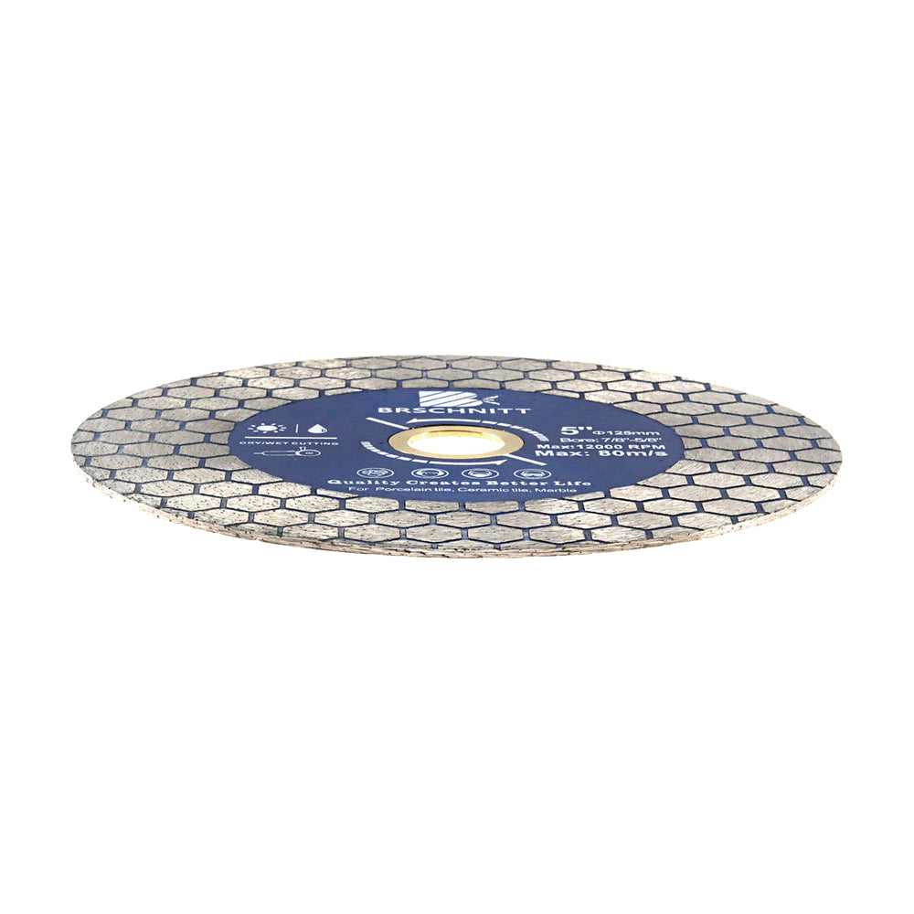 BRSCHNITT 2pcs 5inch/125mm Diamond Saw Blade Hexgonal  Cutting Grinding Double Sided Ceramic Tile Porcelain Marble Stone Cutting Disc