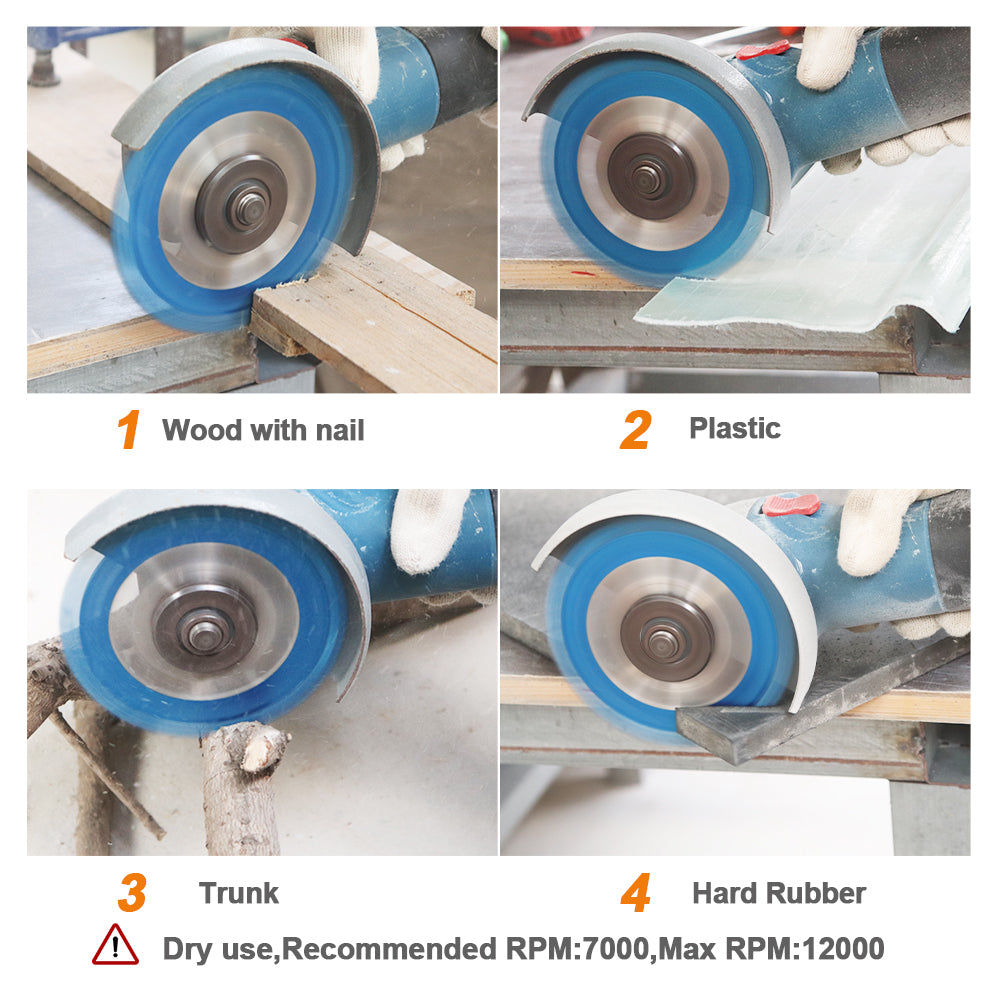 BRSCHNITT Dry Use Tungsten Carbide Multi Wheel 125-230mm for Wood Root Trunk Plastic Hard Rubber Cutting