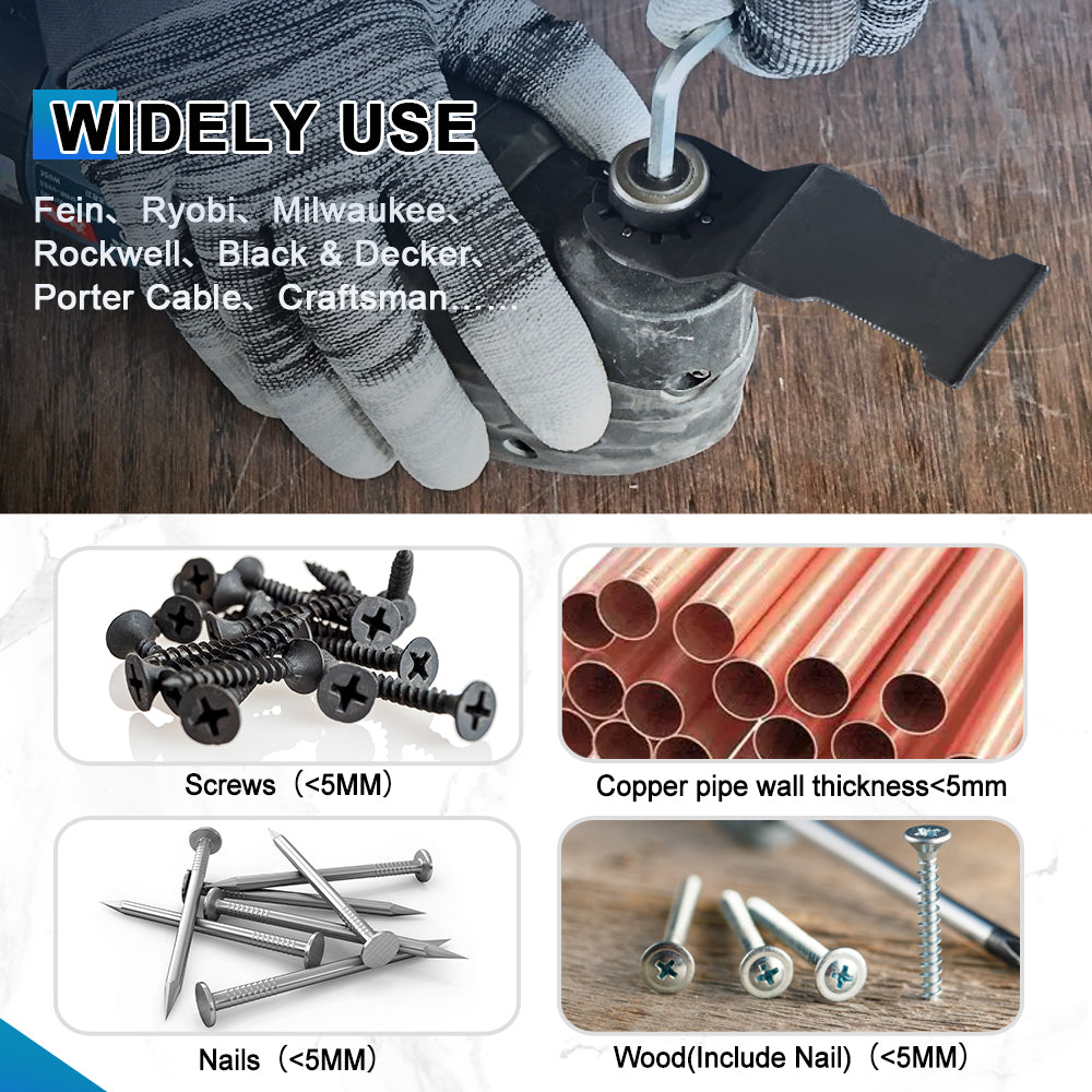 BRSCHNITT Carbide Oscillating Saw Blades with TICN Black Ice Coating for Cutting Nails Bolts Screws Iron