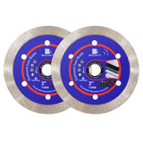 BRSCHNITT Dry & Wet Use Diamond Tile Saw Blade 75mm Continuous Rim Set for Ceramic Tile Marble Granite