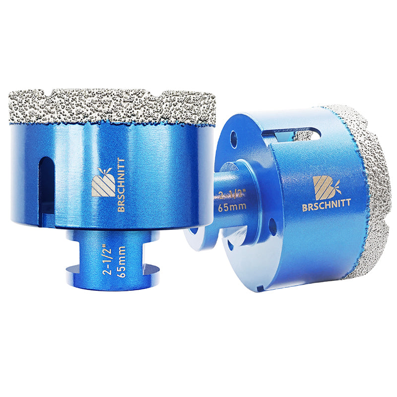 BRSCHNITT 5/8"-11 Thread Diamond Dry & Wet Hole Saw 1/4"-6" for Ceramic Porcelain Vacuum Brazed