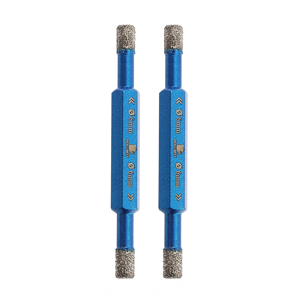 BRSCHNITT Dry Double-Ended Diamond Hole Saw 6-8mm for Granite Marble Masonry Tile Ceramic Vacuum Brazed