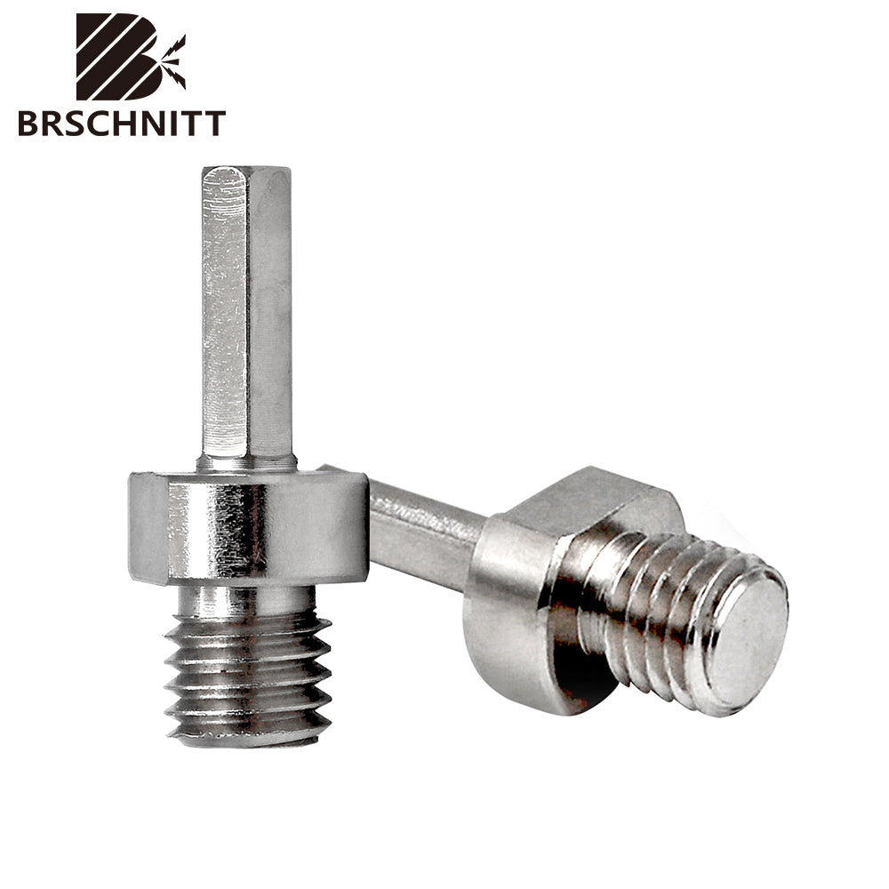 BRSCHNITT Adapter M10 or M14 or 5/8"-11 Male Thread to 3/8 Hexagon Shank 1pc or 2pcs for Drill Core Bits Good quality steel