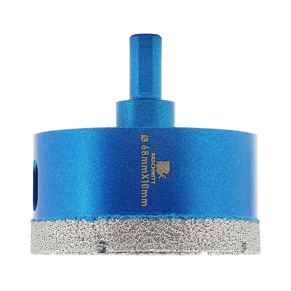 BRSCHNITT Triangle Shank Diamond Dry Drill Bit 6-100mm for Ceramic Tile Granite Marble Porcelain Stone Vacuum Brazed