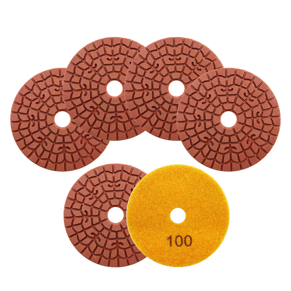 BRSCHNITT Metall-Nassschleifscheibe vom Typ „Auspicious Cloud“, 1 Stück oder 6 Stück, 10,2 cm, Polierpads für Granit, Marmor und Kunststein