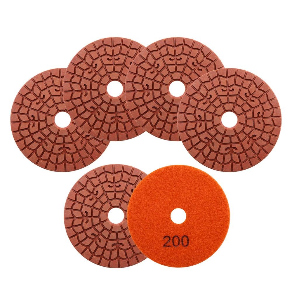 BRSCHNITT Metall-Nassschleifscheibe vom Typ „Auspicious Cloud“, 1 Stück oder 6 Stück, 10,2 cm, Polierpads für Granit, Marmor und Kunststein