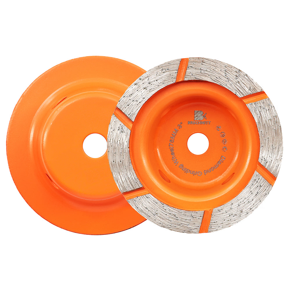 BRSCHNITT 75mm Single Row Grinding Wheel Diamond Disc for Marble Granite Concrete