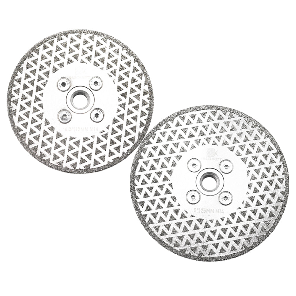 BRSCHNITT Diamond Cutting Grinding Disc Single-sided Electroplated 1pc Dia115mm/125mm Granite Marble Ceramic Tile Saw Blade 5/8"-11 or M14 Thread