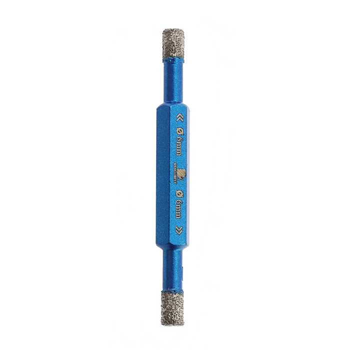 BRSCHNITT Dry Double-Ended Diamond Hole Saw 6-8mm for Granite Marble Masonry Tile Ceramic Vacuum Brazed