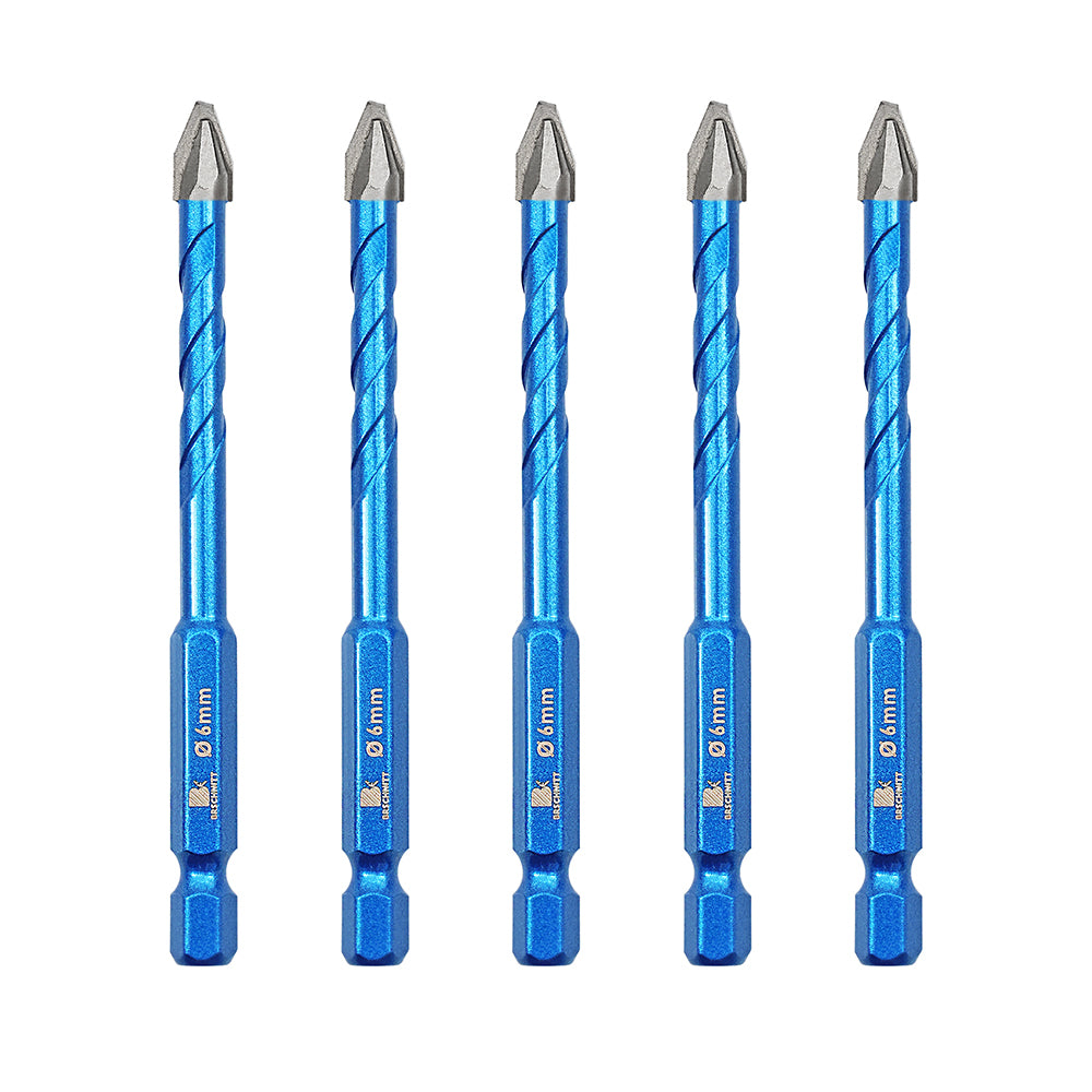 BRSCHNITT 5pcs/10pcs Carbided Drill Bits Set Shank Bits  Set  for Wood Marble Plastic