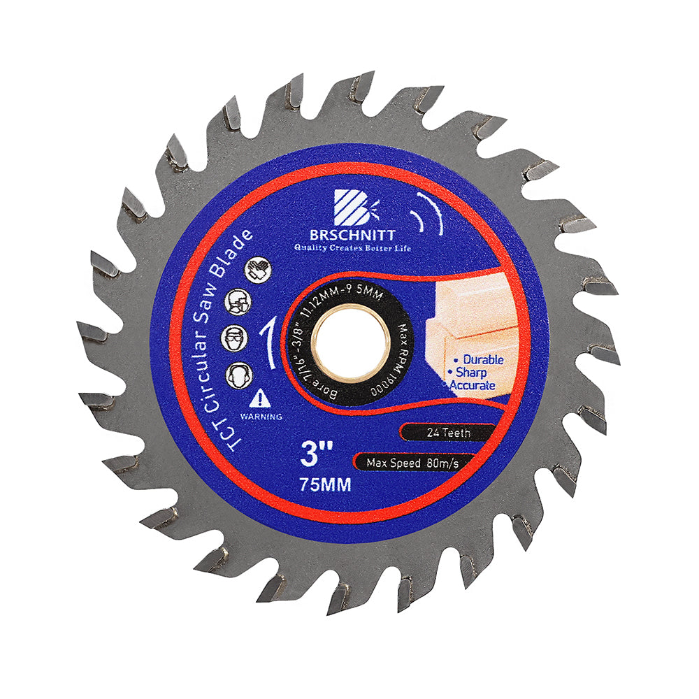 BRSCHNITT 3-3/8'' TCT Sägeblatt Hartmetall Schneiden von Holz Kunststoff PVC