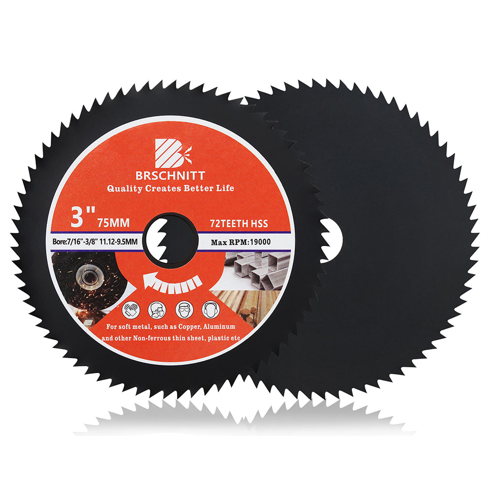 BRSCHNITT 1/2/3/5pcs 3'' TCT Saw Blade Carbide Cutting Disc for Soft Metal Copper Aluminium