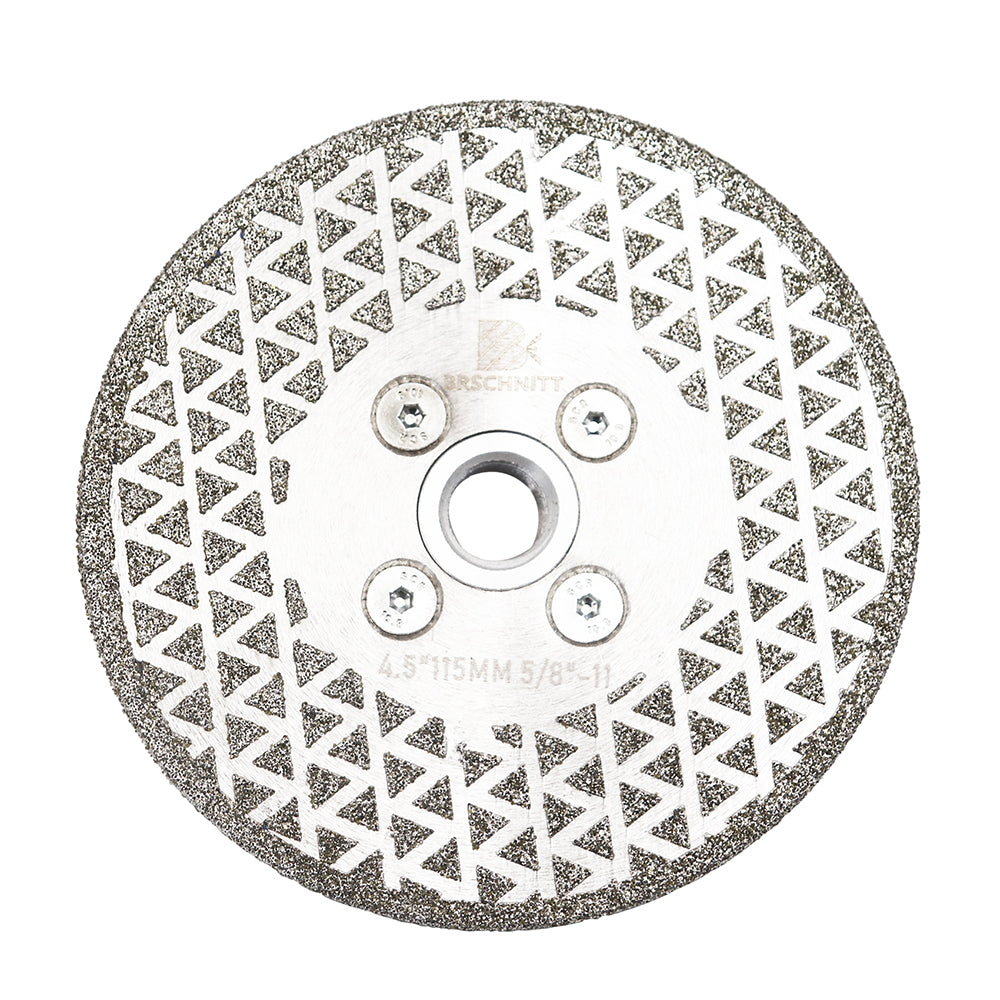 BRSCHNITT Diamond Cutting Grinding Disc Single-sided Electroplated 1pc Dia115mm/125mm Granite Marble Ceramic Tile Saw Blade 5/8"-11 or M14 Thread