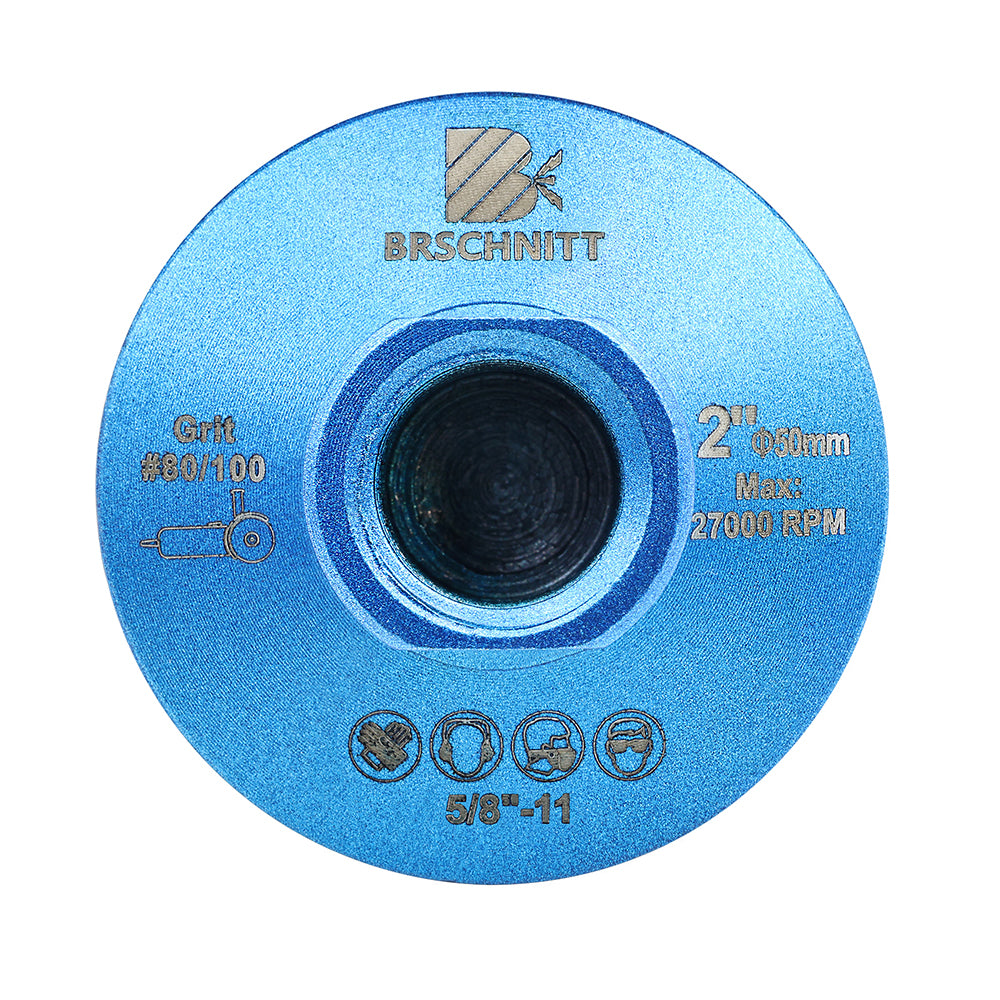 BRSCHNITT M14 & 5/8"-11 Diamond Flat Grinding Wheel 50mm for Rough Grinding Marble Quartz Granite