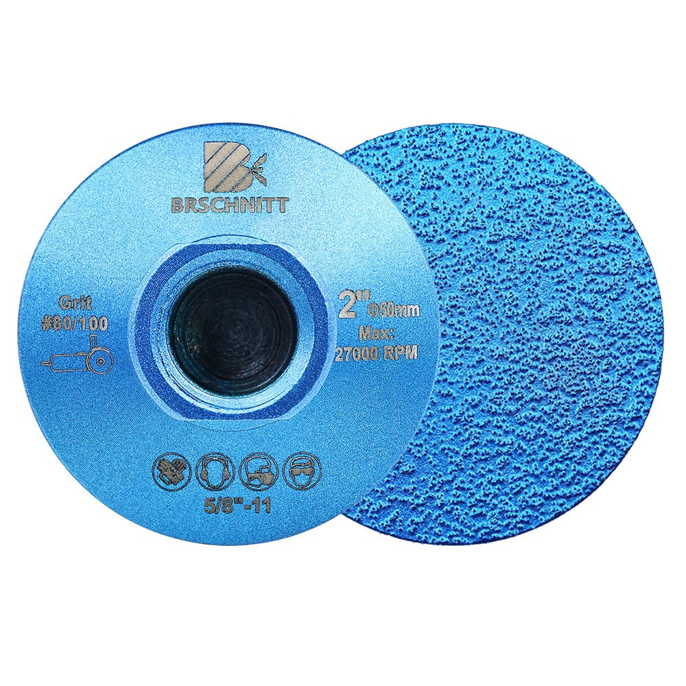 BRSCHNITT M14 & 5/8"-11 Diamond Flat Grinding Wheel 50mm for Rough Grinding Marble Quartz Granite