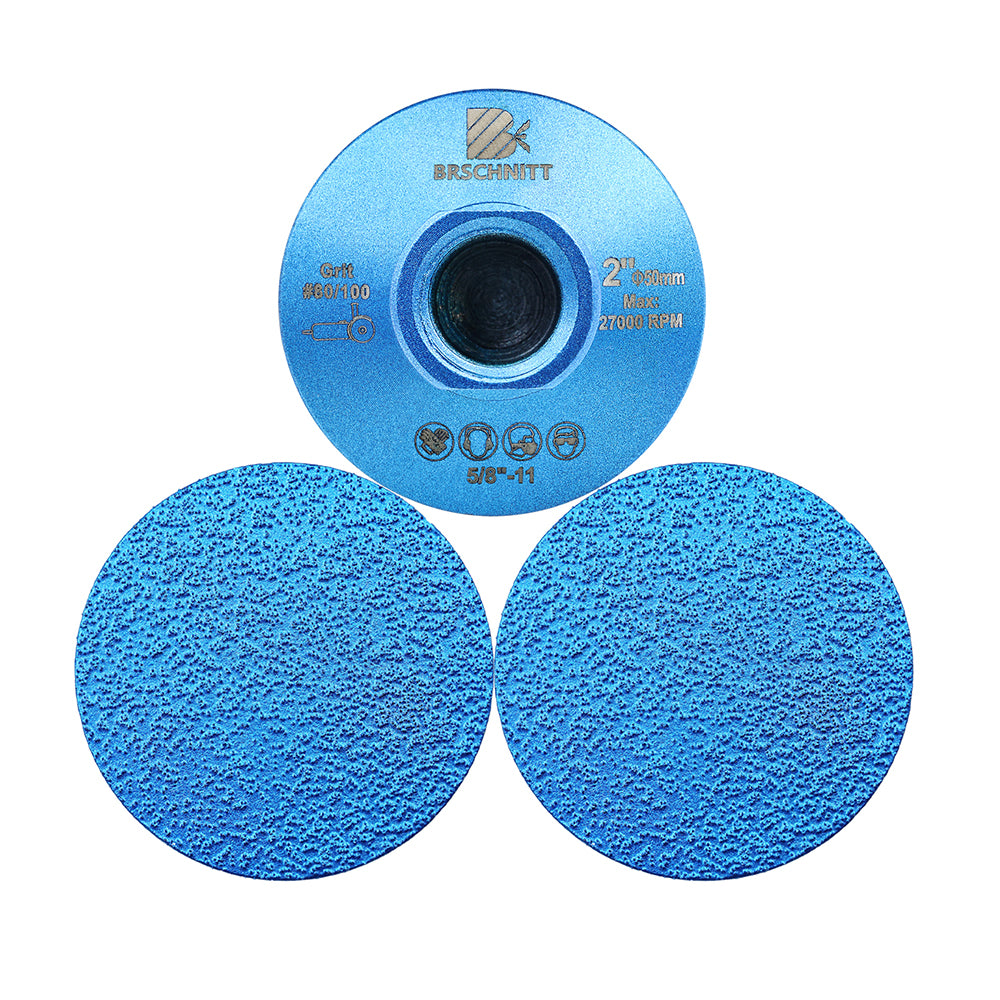BRSCHNITT M14 & 5/8"-11 Diamond Flat Grinding Wheel 50mm for Rough Grinding Marble Quartz Granite
