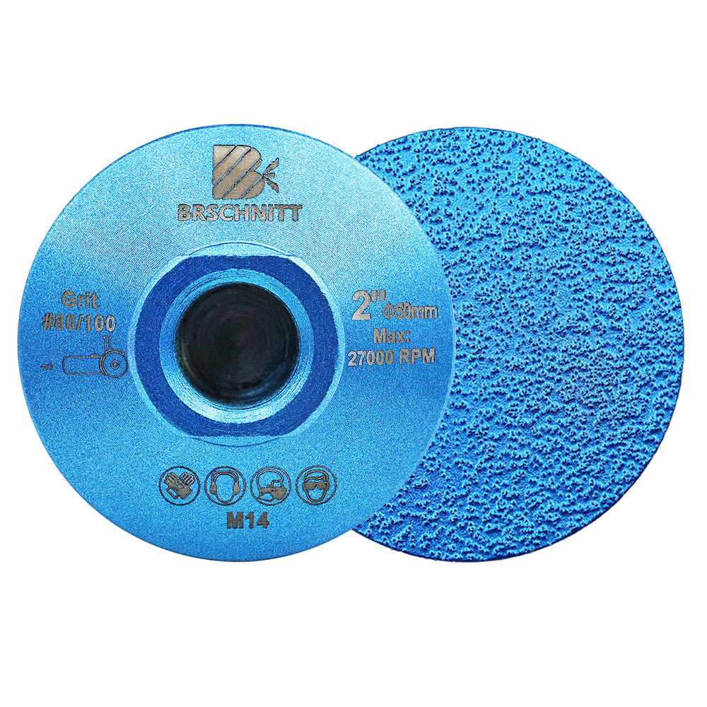 BRSCHNITT M14 & 5/8"-11 Diamond Flat Grinding Wheel 50mm for Rough Grinding Marble Quartz Granite