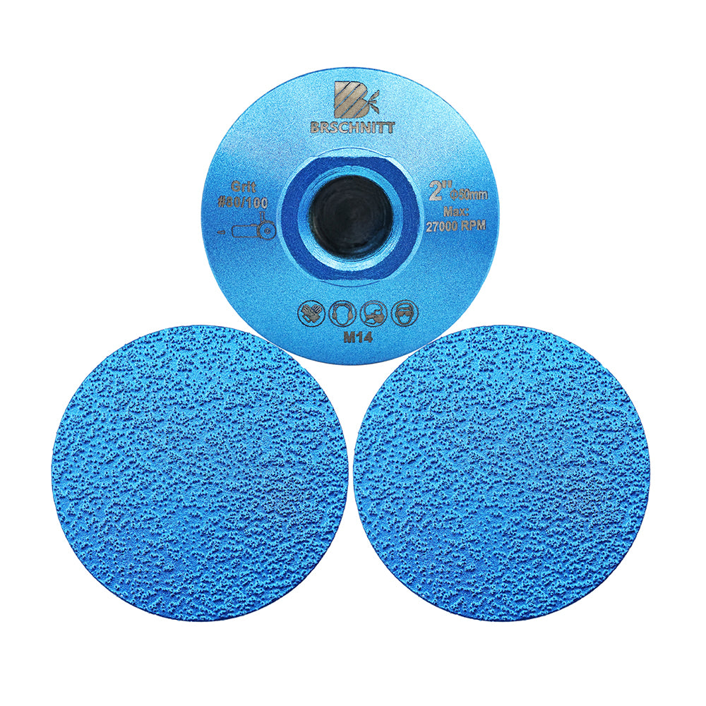 BRSCHNITT M14 & 5/8"-11 Diamond Flat Grinding Wheel 50mm for Rough Grinding Marble Quartz Granite