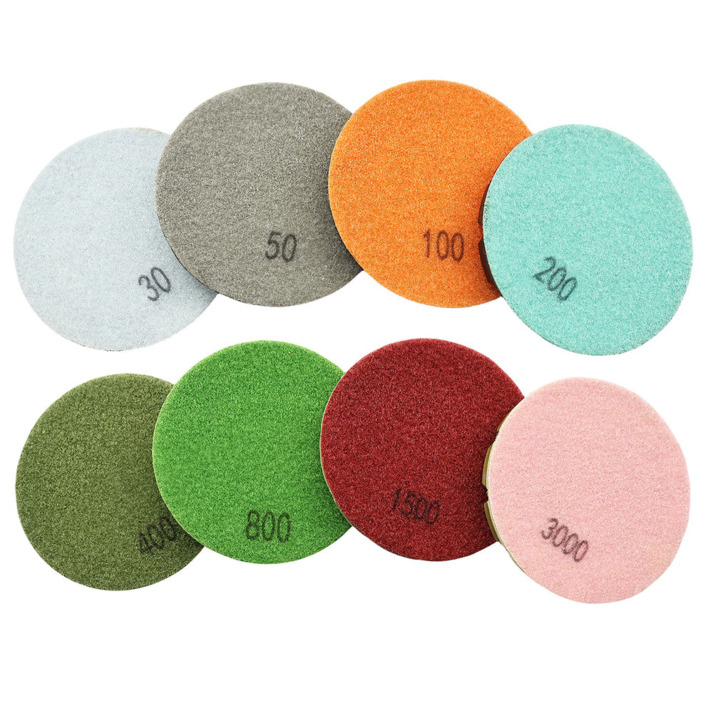 BRSCHNITT 6pcs Resin Bond Diamond Floor Polishing Pads 4" for Concrete Polishing