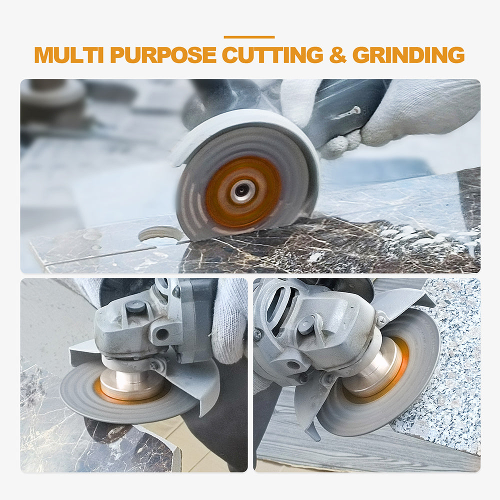 BRSCHNITT Diamond Cutting Grinding Saw Blades 1pc or 2pcs Dia 4"/4.5"/5" for Stone Marble Granite Concrete Tile Vacuum Brazed Cutting Disc M14 Thread