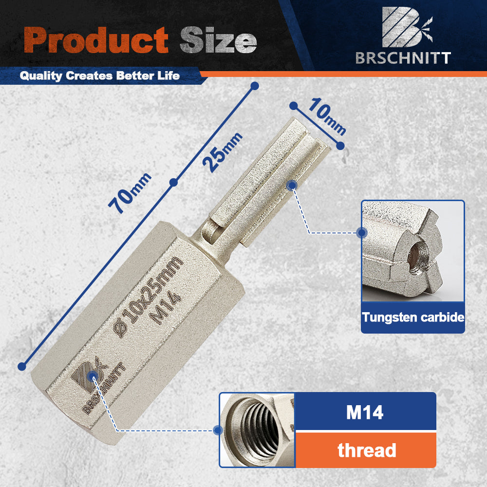 BRSCHNITT Carbide Brick Mortar Milling Bits for removing 10mm 3/8 Inch for Angle Grinder Mortar Cutter with M14or 5/8-11 Thread